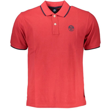 North Sails Katoenen poloshirt met contrastdetails North Sails , Red , Heren