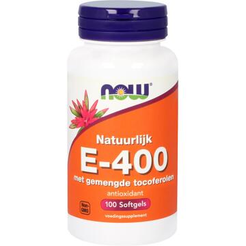 Now Foods - 100% Natuurlijke Vitamine E-400 met Gemengde Tocoferolen - Antioxidant - 100 Softgels