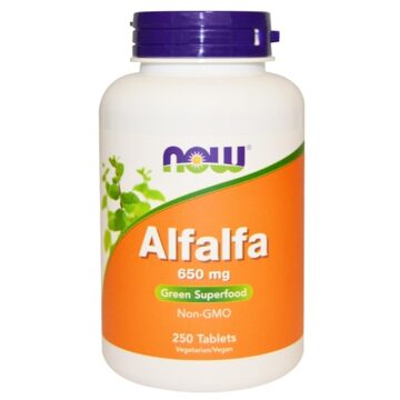 Now Foods Alfalfa 650 mg (250 tablets) - Now Foods