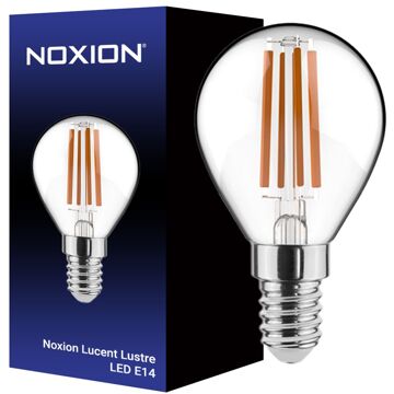 Noxion Lucent Lustre Led E14 Kogel Filament Helder 4.5w 470lm - 827 Zeer Warm Wit | Dimbaar