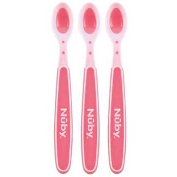 Nûby 3P warmtegevoelige lepel met zachte boord 4m+