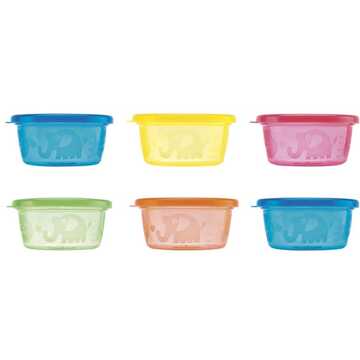 Nûby Herbruikbare Kommetjes En Deksels - Verschillende kleuren