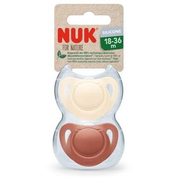 NUK Fopspeen Voor Nature Silicone18-36 maanden rood/crème 2-pack