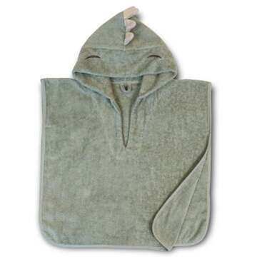 Nuuroo Badponcho Adelin Light Green Dino Groen - 50x50 cm