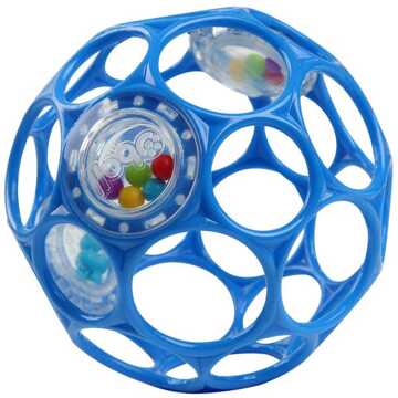 Oball Rammelaar 10 cm - Blauw Multikleur