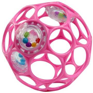 Oball Rammelaar Bal 10 cm - Roze Multikleur