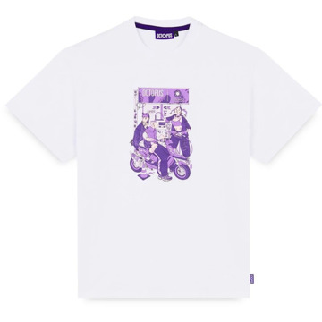 Octopus Witte Katoenen T-Shirt Lente/Zomer 2024 Octopus , White , Heren - M,S