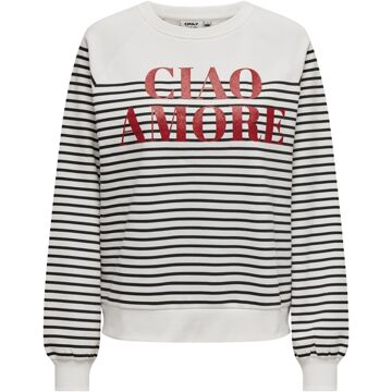 Only Drew Amore Sweater Dames wit - zwart - rood - L