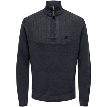 ONLY & SONS Hett Half Zip Trui Heren - M