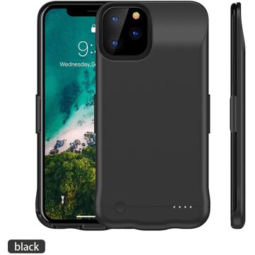 Oplaadbare Case Voor iPhone 11 Pro Max Mobiele Telefoon Externe Batterij Case voor iPhone11 Powerbank Backup Batteria zwart 11 pro Max