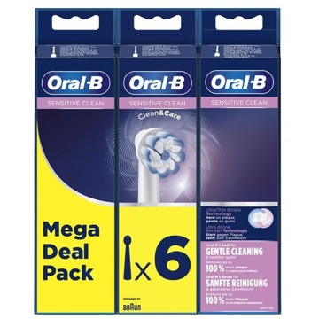 Oral-B Sensitive Clean - Met CleanMaximiser-technologie - Opzetborstels - 6 Stuks Wit