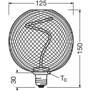 OSRAM Decor LED Spiraal Globe E27 3,5W goud 1.800K