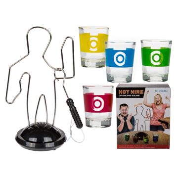 Out of the Blue Drankspel/drinkspel zenuwspiraal met shotglazen - feestartikelen