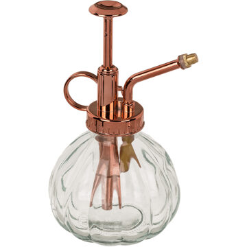 Out of the Blue Plantenspuit - rose goud - glas - 15 cm - 600 ml - Plantenspuiten Bruin