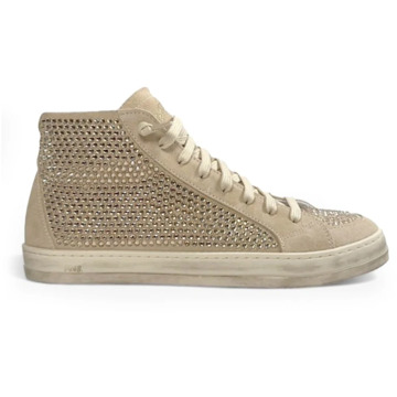 P448 Beige Hoge Sneakers met Sprankels P448 , Beige , Dames - 36 Eu,38 Eu,37 EU