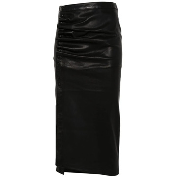 Paco Rabanne Midi Rok in Zwart Paco Rabanne , Black , Dames - M