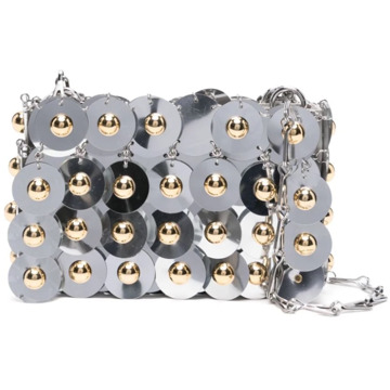 Paco Rabanne Zilveren Clutch Tas Paco Rabanne , Gray , Dames - ONE Size