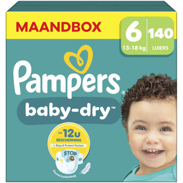 Pampers Baby Dry - Maat 6 - Maandbox- 140 luiers - 13/18 KG