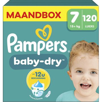 Pampers Baby Dry - Maat 7 - Maandbox - 120 stuks - 15+ KG