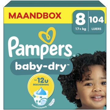 Pampers Baby Dry - Maat 8 - Maandbox - 104 Stuks - 17+ KG