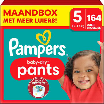 Pampers Baby Dry Pants - Maat 5 - Maandbox - 164 stuks - 12/17KG