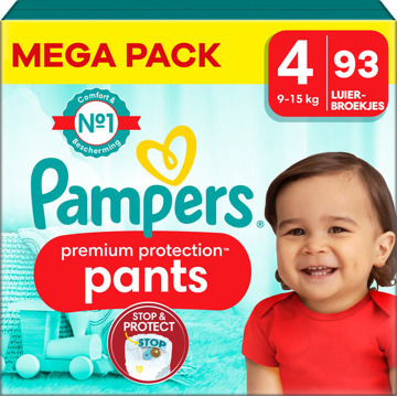 Pampers Premium Protection Pants - Maat 4 - Mega Pack - 93 stuks - 9/15 KG