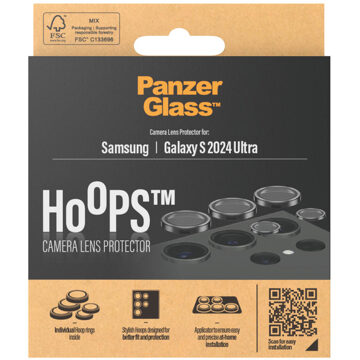 PanzerGlass Camera Protector Hoop Optic Rings voor de Samsung Galaxy S24 Ultra - Black Zwart