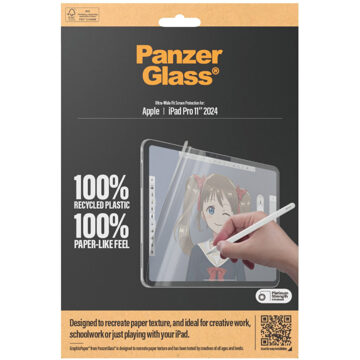 PanzerGlass GraphicPaper Ultra-Wide Fit Screenprotector voor de iPad Pro 11 (2024) M4 Transparant