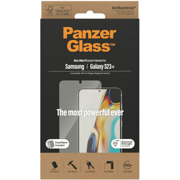 PanzerGlass screenprotector Samsung Galaxy S23+ (Wide fit)