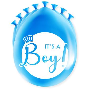 paperdreams Ballonnen 'It's A Boy' Babyshower (8st) Blauw