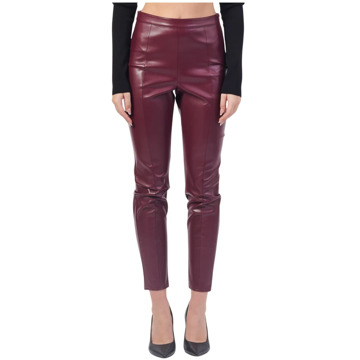 Patrizia Pepe Paarse Glam Rock Leggings met Rits Patrizia Pepe , Purple , Dames - M,S