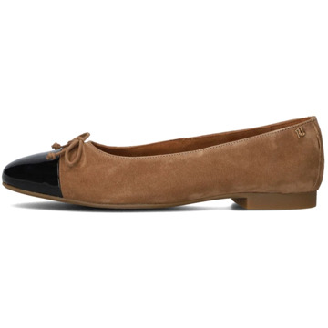 Paul Green Bruine Suède Ballerina met Zwarte Neus Paul Green , Brown , Dames - 40 EU