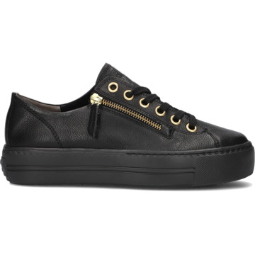 Paul Green Lage Zwarte Leren Sneakers Paul Green , Black , Dames - 42 Eu,41 Eu,39 Eu,38 Eu,40 Eu,38 1/2 Eu,37 1/2 Eu,40 1/2 EU