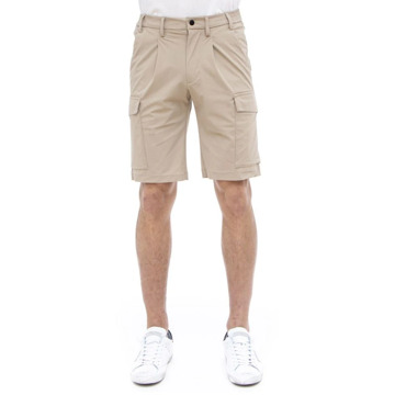 People Of Shibuya Beige Stretch Bermuda Cargo Shorts People of Shibuya , Beige , Heren - S,3Xl