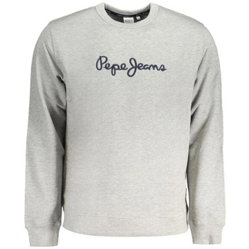 Pepe Jeans Katoenen sweatshirt met geborduurd logo Pepe Jeans , Gray , Heren - 2Xl,L,M,S