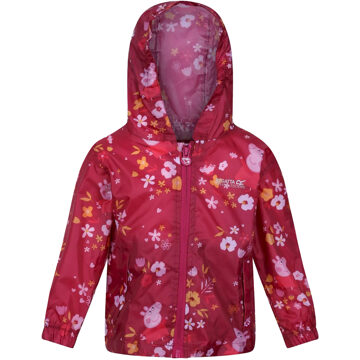 Peppa Pig Regatta childrens/kids floral packaway waterproof jacket Roze - 104