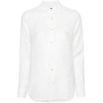 Peuterey Witte Linnen Klassieke Kraag Shirt Peuterey , White , Dames - Xl,L,M,S