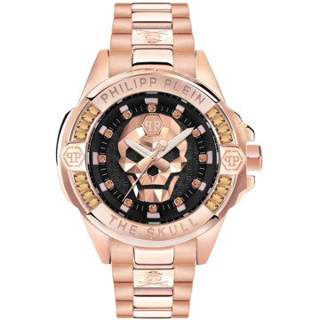 Philipp Plein Kristal Genderneutraal Schedel Horloge Philipp Plein , Yellow , Dames - ONE Size