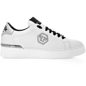 Philipp Plein Witte Hexagon Low-Top Sneakers Philipp Plein , White , Heren - 42 Eu,45 Eu,41 Eu,44 Eu,43 Eu,40 EU