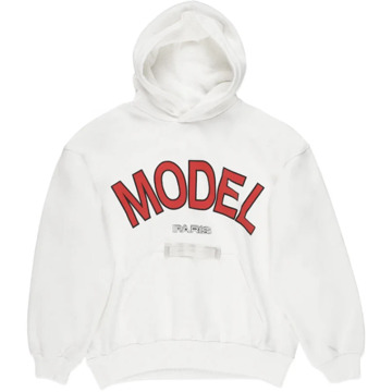 Philippe Model Grafische Print Hoodie in Wit Katoen Philippe Model , White , Heren - L,M