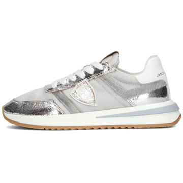 Philippe Model Lage Top Stijlvolle Sneakers Grijs Groen Philippe Model , Gray , Heren - 39 Eu,40 EU