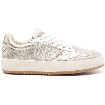 Philippe Model Leren sneakers met geperforeerde neus Philippe Model , Beige , Dames - 36 Eu,39 Eu,38 Eu,40 Eu,37 EU