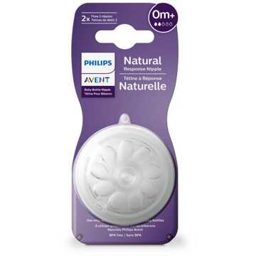 Philips Avent Fles Spenen - Natuurlijke Zuigreflex - 2 stuk - 1+ maanden - T3