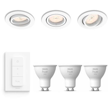 Philips Hue Philips Enneper Inbouwspots Met Hue White Gu10 & Dimmer Switch