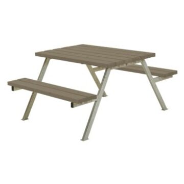 Picknicktafel vuren gegrond grijsbruin - Alpha 161 x 118 x 73 cm
