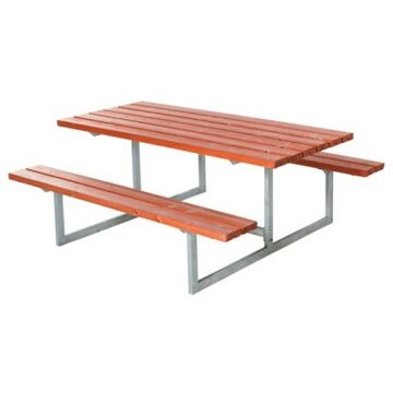 Picknicktafel vuren geimpregneerd - Basic - gegrond teak - 160 x 177 x 73 cm