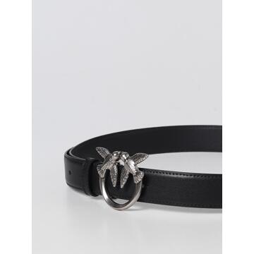 Pinko Liefde Vogels Riem Leren Gesp Zwart