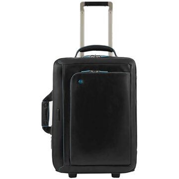 Piquadro Blue Square Cabin Trolley black Zachte koffer Zwart - H 55 x B 38.5 x D 23