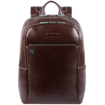 Piquadro Blue Square Computer Backpack with iPad Compartment dark brown backpack Bruin - H 43 x B 32 x D 14