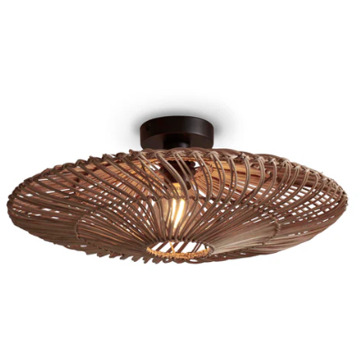 Plafonniere Zanzibar - Rotan - Ø55cm Bruin